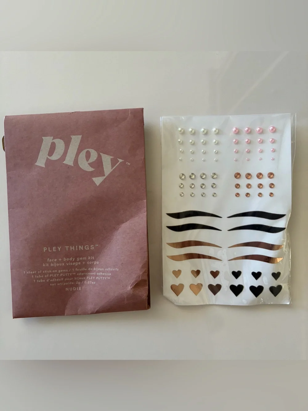 Urban Outfitters Pley Face & Body Gem Kit - Nude, Pink, Black, Pearl